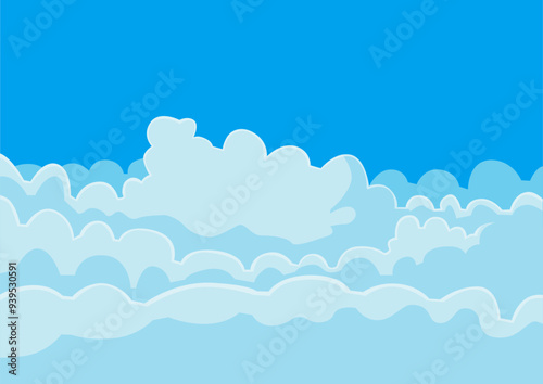 blue sky cloud nature sky beautifui blue and white clouds texture background. vector heaven landscape for cards,poster cover or design interior.
 photo