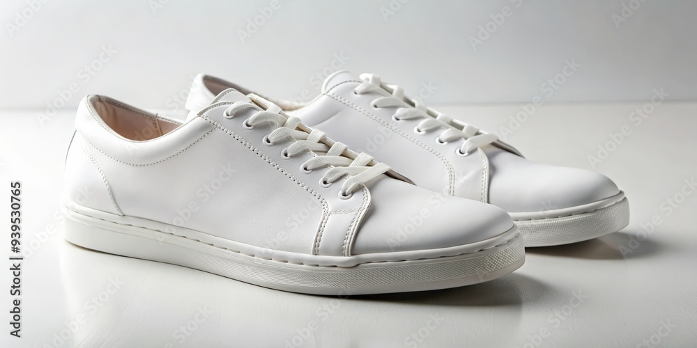 Stylish pair of white shoes perfect for adding a trendy touch to any outfit, fashion, footwear, trendy, casual, elegant Stylish pair of white shoes perfect for adding a trendy touch to any outfit, fashion, footwear, trendy, casual, elegant