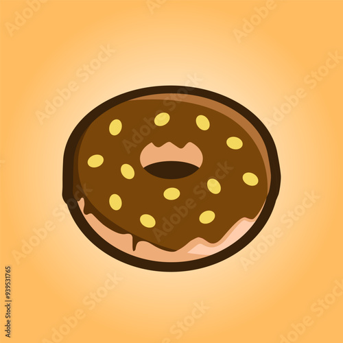 donut icon with chocolate