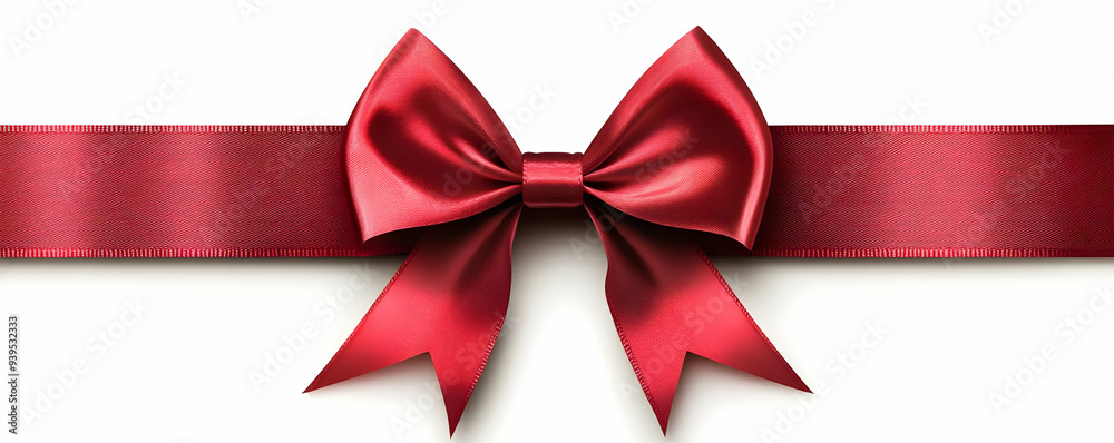 A vibrant red ribbon bow on a silky texture, perfect for gift wrapping, festive decorations, or elegant designs. A vibrant red ribbon bow on a silky texture, perfect for gift wrapping, festive decorations, or elegant designs.