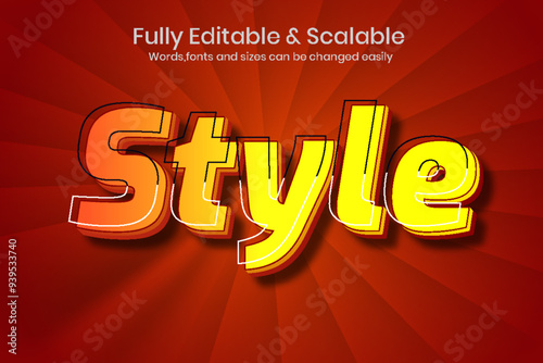 Luxury bold 3d editable text style effect