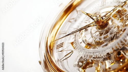 Sophisticated Chrono Essence with Advanced Functionality, Isolated on White Background