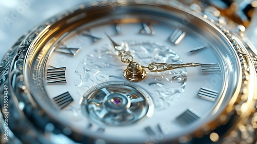 High-Tech Chrono Essence Featuring Precision Engineering, Isolated on White Background