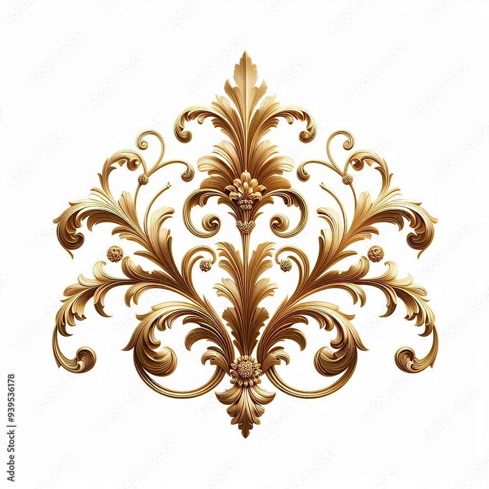 golden ornament frame and corner design. generative AI golden ornament frame and corner design. generative AI