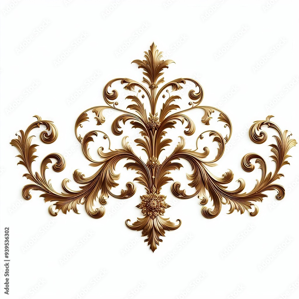 golden ornament frame and corner design. generative AI golden ornament frame and corner design. generative AI