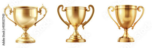 Gold trophy cup