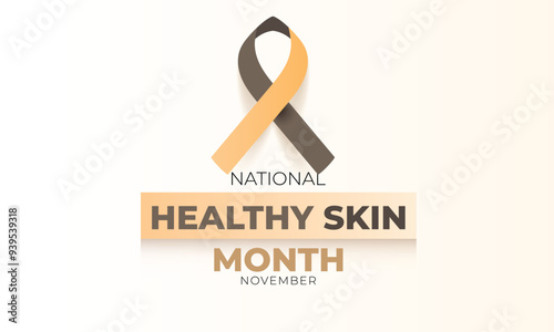 National healthy skin month. background, banner, card, poster, template. Vector illustration.