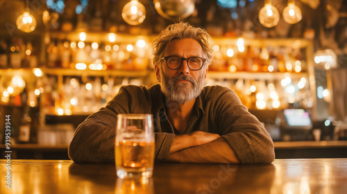 Man sitting at a bar