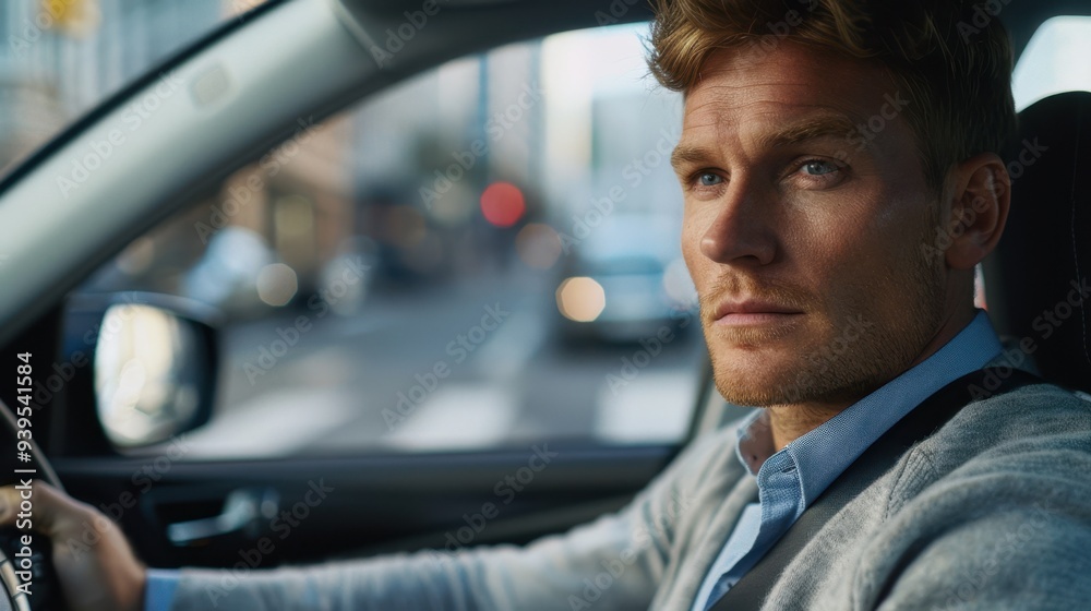 The driver in the city The driver in the city