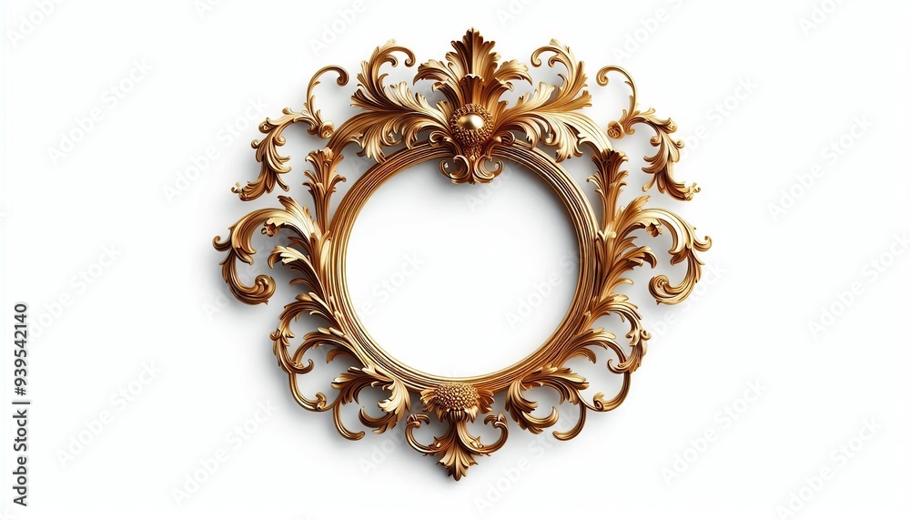 Obraz premium golden ornament frame and corner design. generative AI