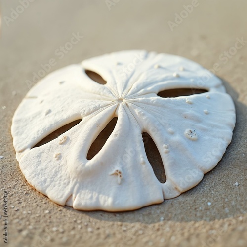 Close-up of a detailed sand dollar with texture