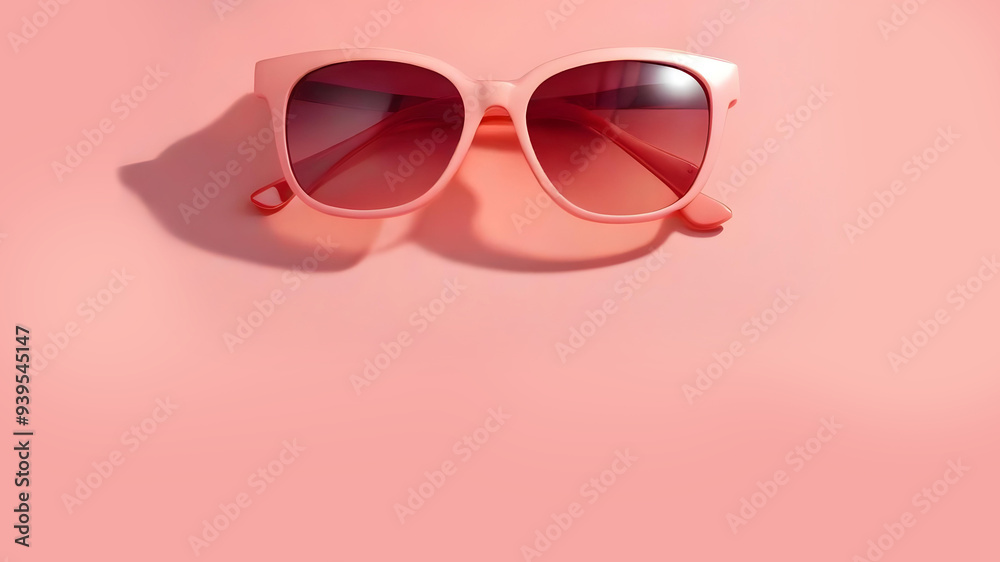 Sunglasses Chic Pink Reflective Fashion Accessories for Summer Sun Copy Space Sunglasses Chic Pink Reflective Fashion Accessories for Summer Sun Copy Space