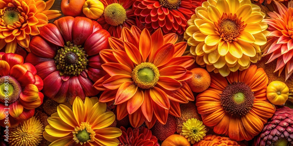 The palette consists of vibrant hues, including orange, a fiery red, warm brown, and bright sunny yellow, a harmonious blend of earthy tones. The palette consists of vibrant hues, including orange, a fiery red, warm brown, and bright sunny yellow, a harmonious blend of earthy tones.
