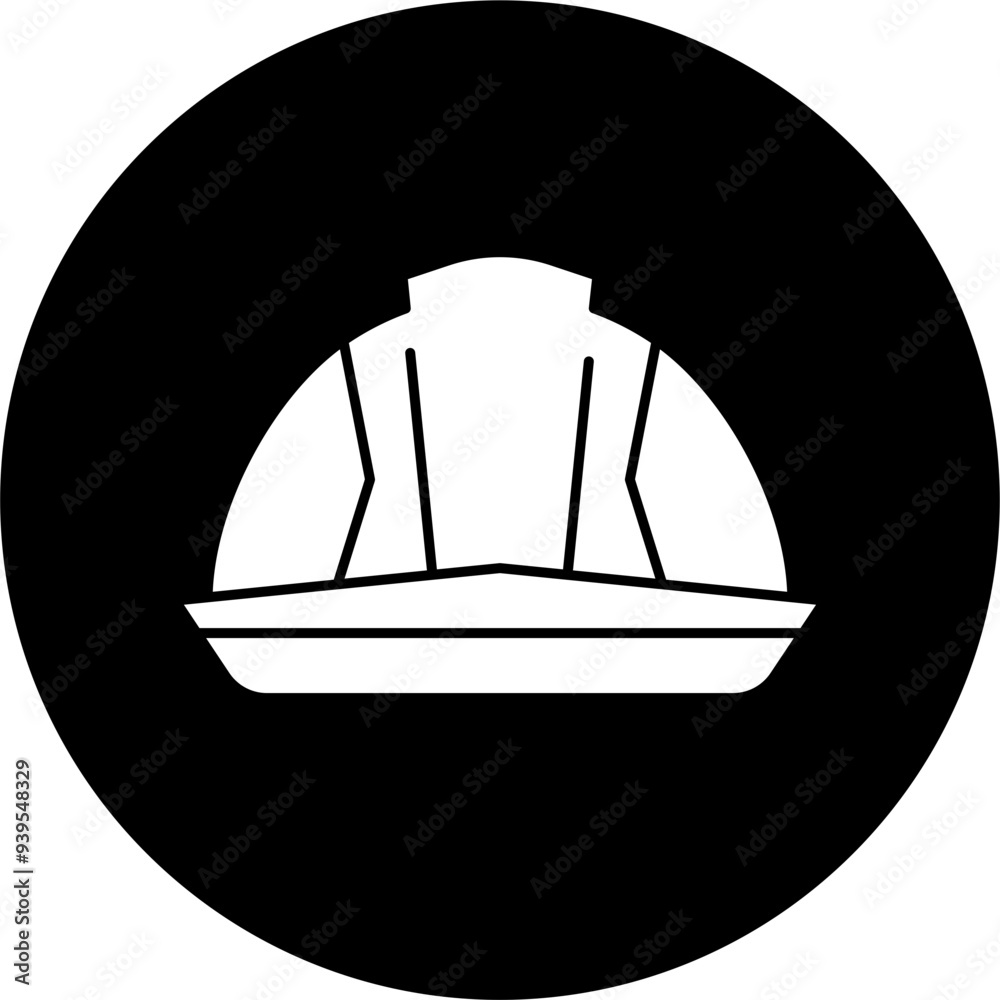 Hard hat icon block vector illustration Hard hat icon block vector illustration