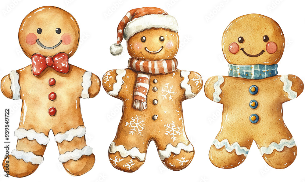 Cheerful gingerbread cookies with festive decorations perfect for holiday themes and baking inspiration. Cheerful gingerbread cookies with festive decorations perfect for holiday themes and baking inspiration.