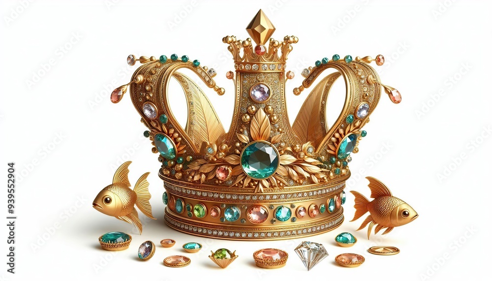 golden crown. generative AI golden crown. generative AI