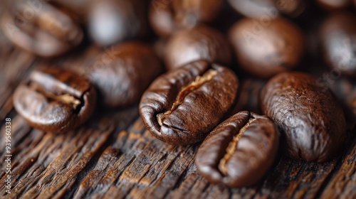 The roasted coffee beans photo