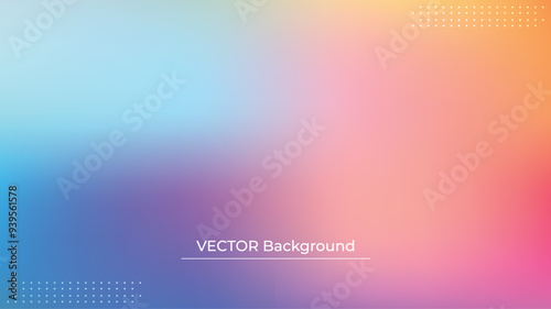 Wallpaper Mural Smooth and blurry colorful gradient mesh background. Modern bright rainbow colors. Easy editable soft colored vector banner template. Premium quality Torontodigital.ca