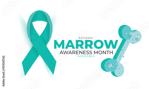 National Marrow awareness month. background, banner, card, poster, template. Vector illustration.