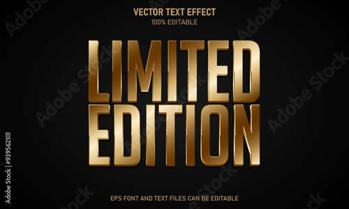 Limited edition 3d editable text effect