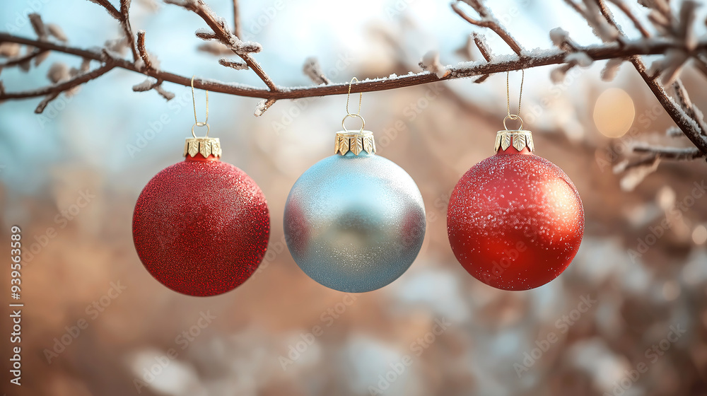 Christmas balls on wooden background Christmas balls on wooden background