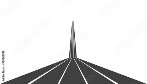 A group of lines concentrates in front and rises upwards