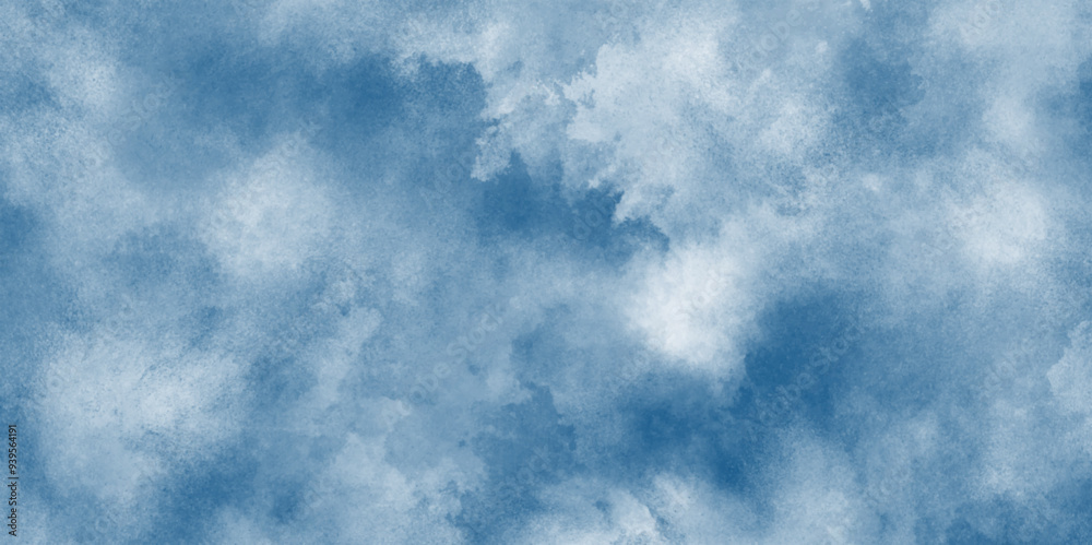 Sky blue Aquarelle paint paper textured canvas element, soft and lovely sky blue watercolor background with clouds, Sky clouds with brush painted blue watercolor texture, small and large clouds. Sky blue Aquarelle paint paper textured canvas element, soft and lovely sky blue watercolor background with clouds, Sky clouds with brush painted blue watercolor texture, small and large clouds.