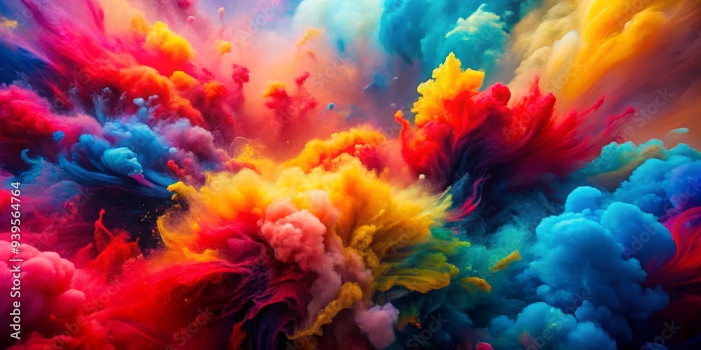 Fototapeta premium Abstract Colorful Ink Explosion, Ink, Abstract, Color, Art