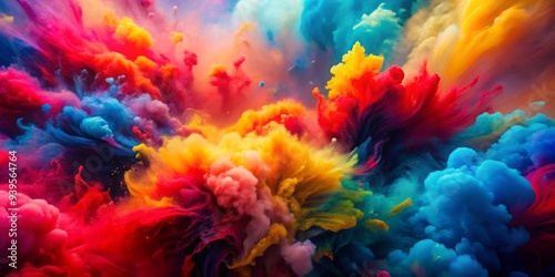 Abstract Colorful Ink Explosion, Ink, Abstract, Color, Art