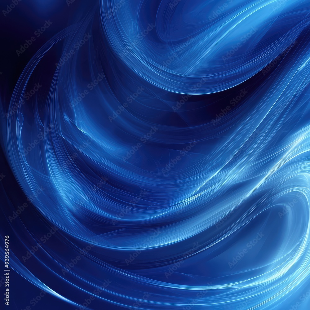Smooth abstract background incorporating rich blue and gentle light blue swirls. Smooth abstract background incorporating rich blue and gentle light blue swirls.