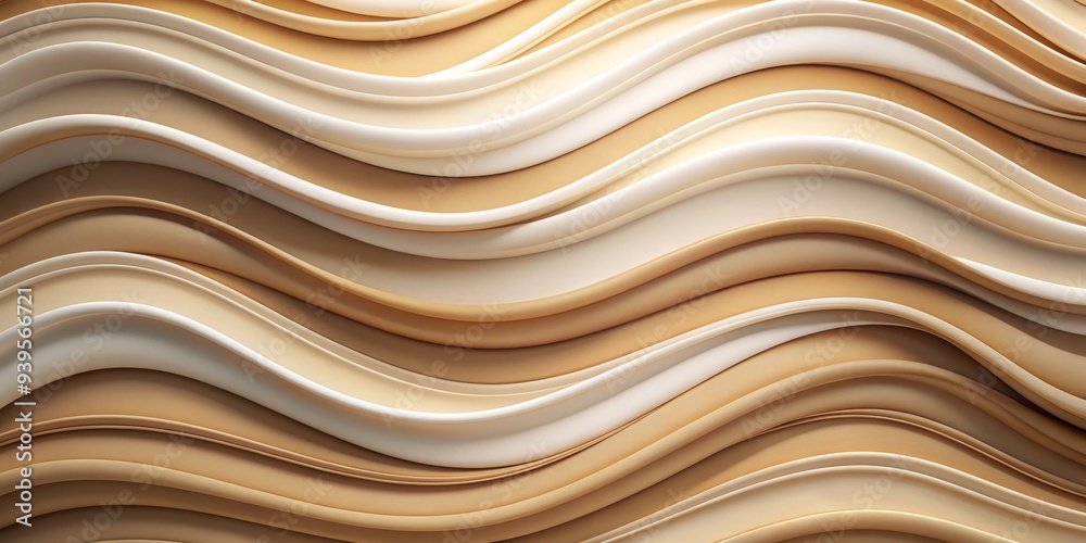 Abstract Waves in Beige Tones, 3D Render, Curved Shapes, Abstract Background, Beige, Wave, Texture Abstract Waves in Beige Tones, 3D Render, Curved Shapes, Abstract Background, Beige, Wave, Texture
