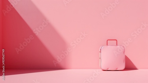 vintage faded pink used storage equipment minimalist style and cream classic silhouette minimalist look fun pose clean white background in clean studio lighting product photography 32k photo