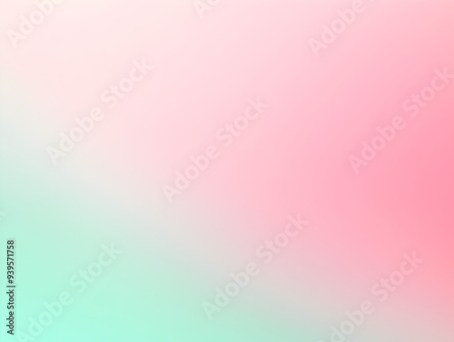 Serene Pastel Pink to Mint Green Gradient Background, Abstract Modern Design
