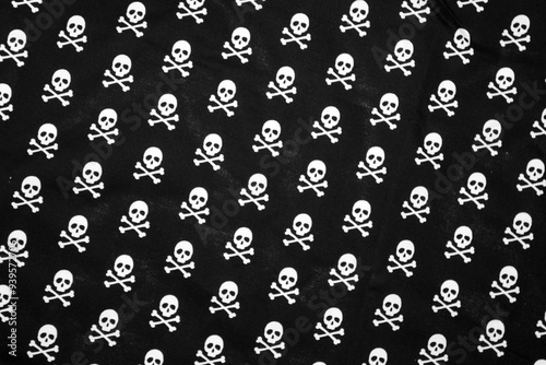 skull and crossbones pattern fabric great for backgrounds and for pirate or Halloween themed designs