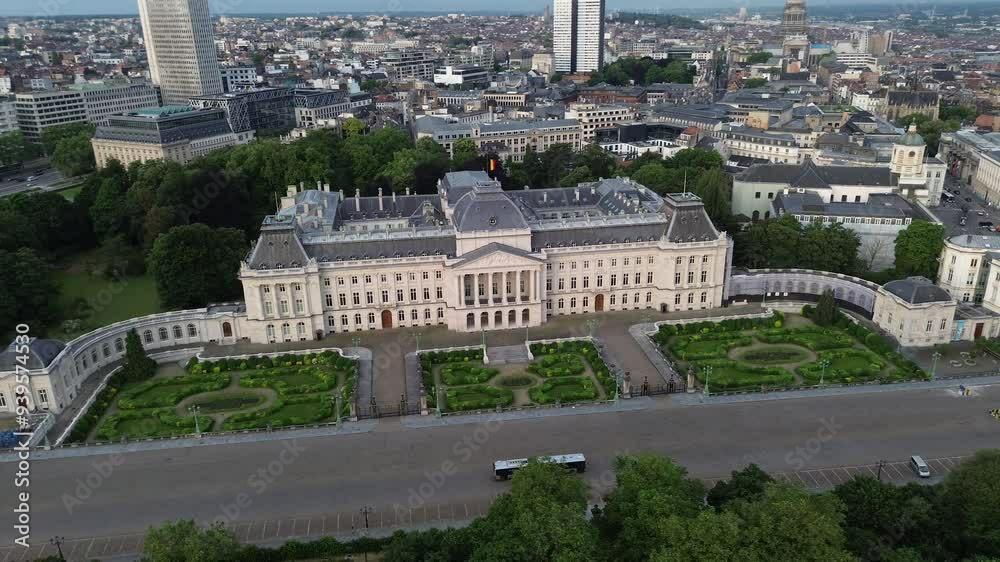 drone video Brussels Palace belgium europe drone video Brussels Palace belgium europe