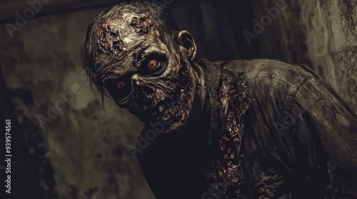 Zombie Portrait: A Ghastly Close-Up photo