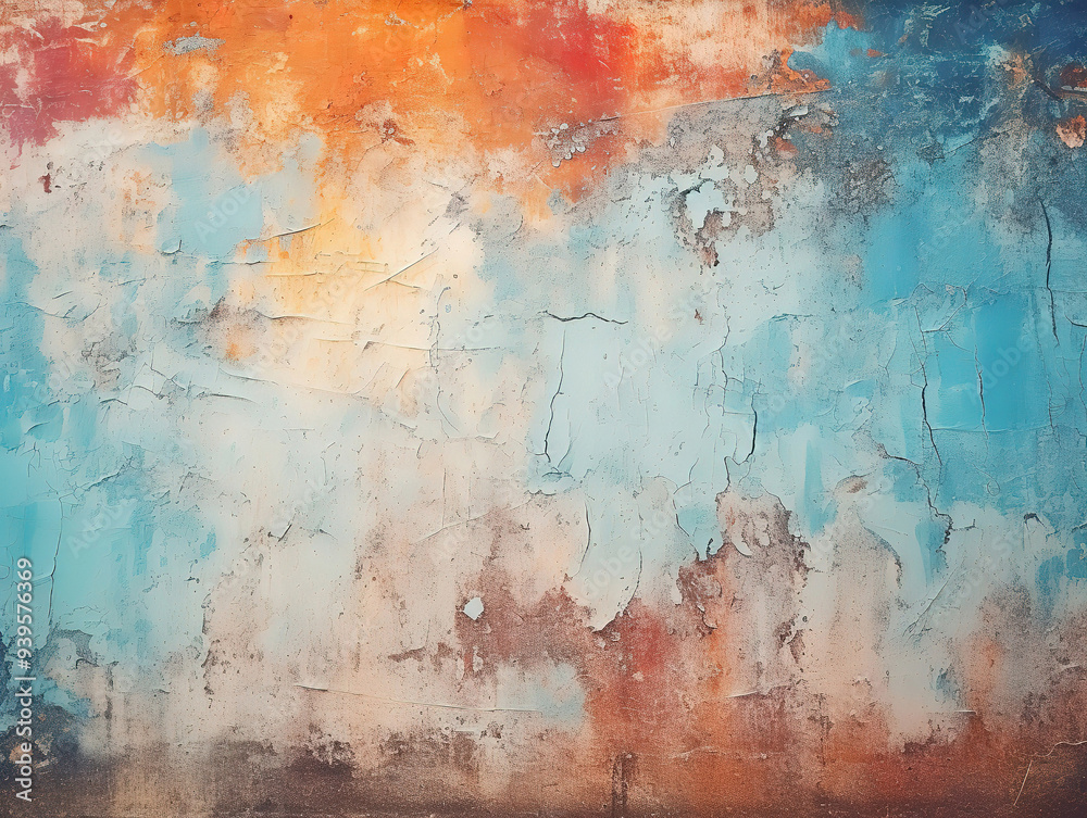 Fototapeta premium Fantastic The abstract background is a textured faded and gritty cement surface