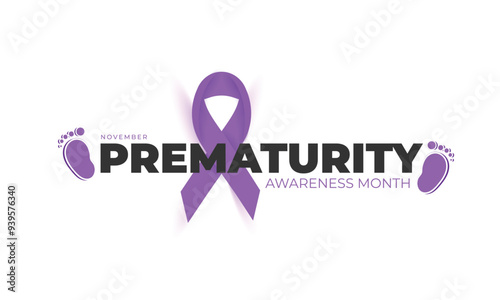 Prematurity awareness month. background, banner, card, poster, template. Vector illustration.