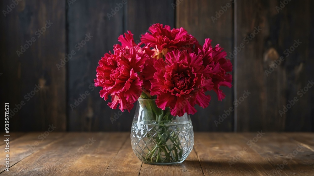custom made wallpaper toronto digitalstock photography cockscomb flower in a beautiful vase with a background of wooden table