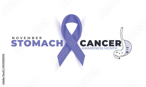 Stomach cancer awareness month. background, banner, card, poster, template. Vector illustration.