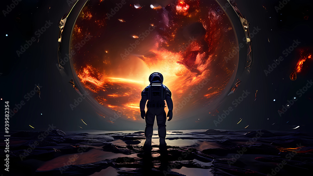 Obraz premium astronaut in the space