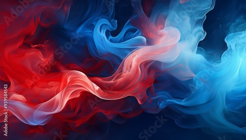 Abstract wave of colorful smoke