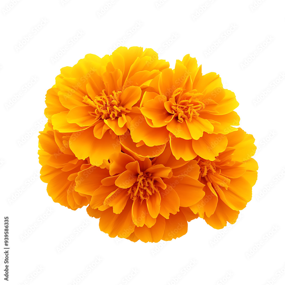 Marigold isolated on transparent background