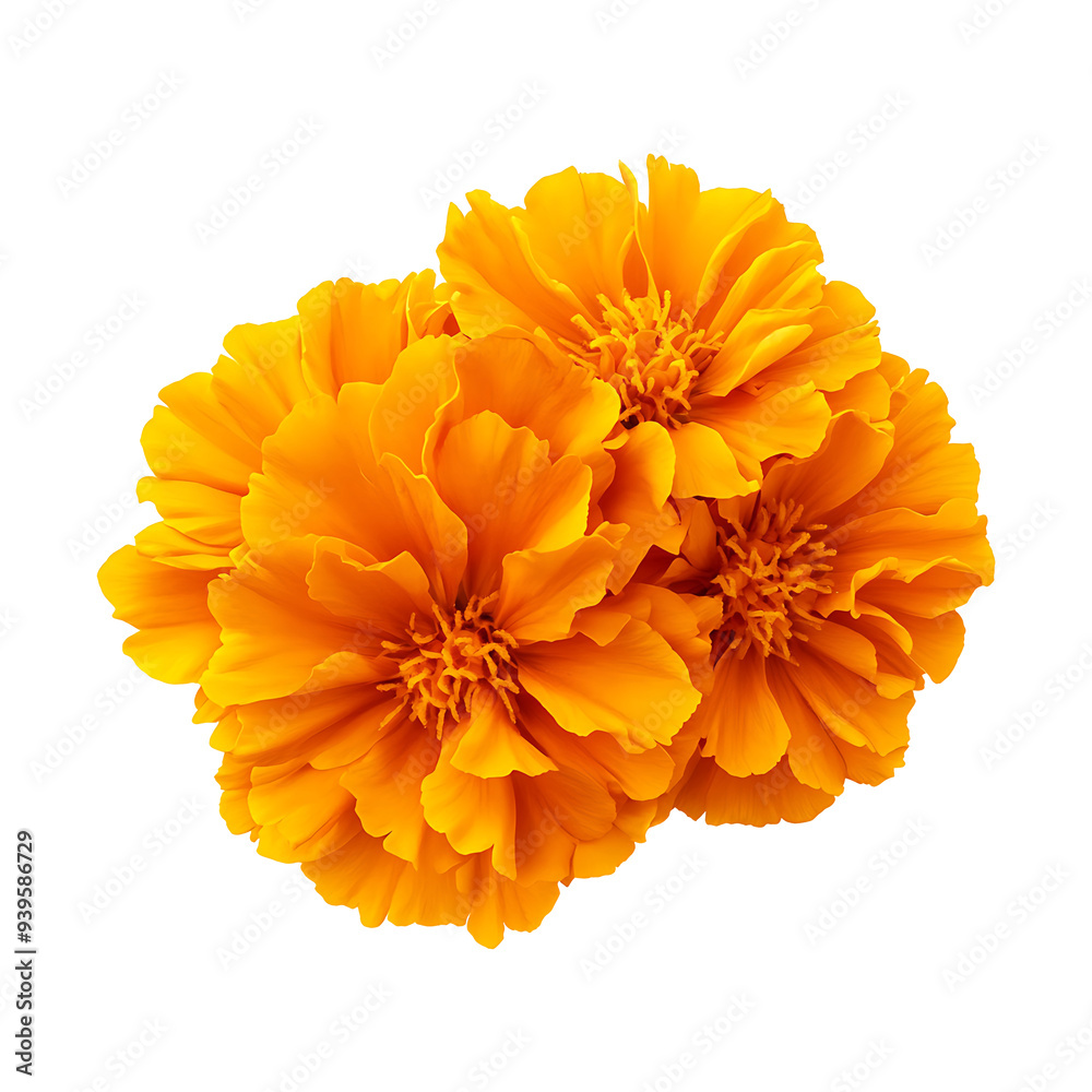 Marigold isolated on transparent background Marigold isolated on transparent background