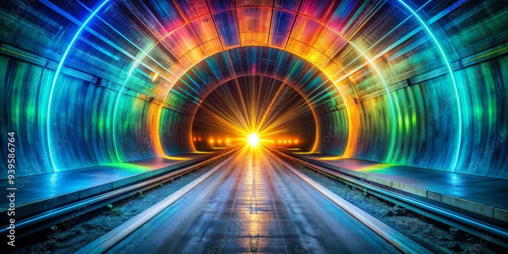 Neon Tunnel of Light, tunnel, neon, light, speed Neon Tunnel of Light, tunnel, neon, light, speed