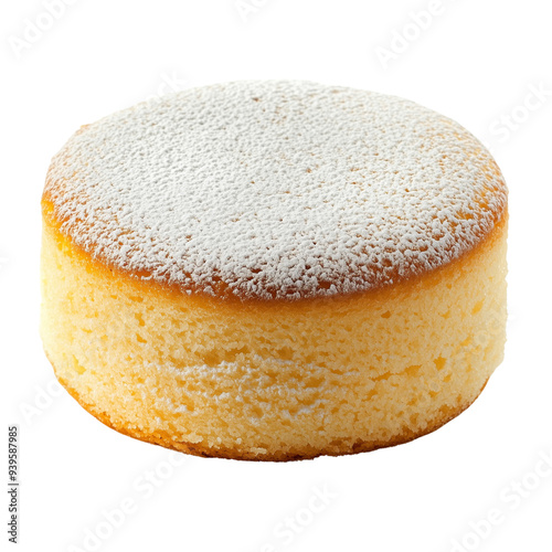 Fluffy Japanese Cheesecake with Powdered Sugar Topping 