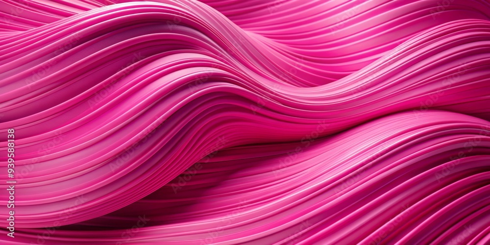 Pink Abstract Waves, 3D, Curved, Abstract Art , Background Pink Abstract Waves, 3D, Curved, Abstract Art , Background