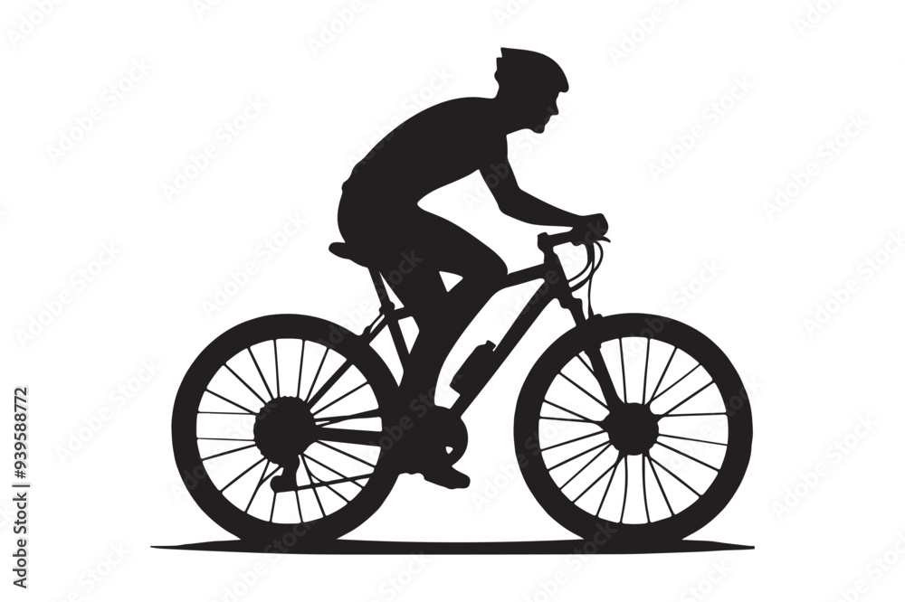 Bicycle riding silhouette Bicycle riding silhouette