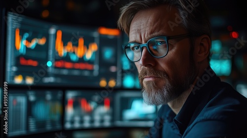 Professional Using Computer for Business Insights