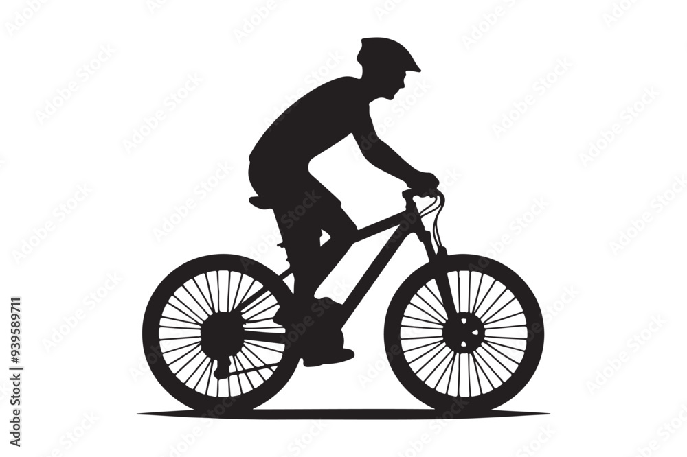 Fototapeta premium Bicycle riding silhouette